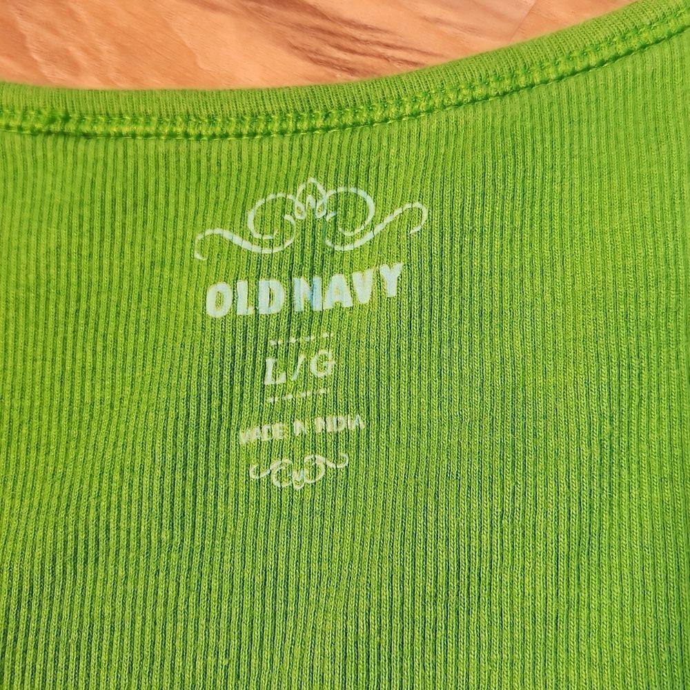 💜Old Navy Green Ribbed Tanktop Large - Picture 4 of 7